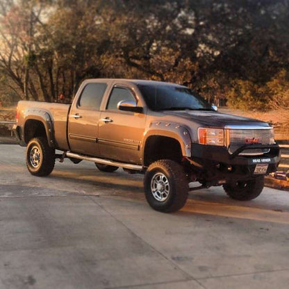 Stealth Front Non-Winch Bumper Pre-Runner Guard | Round Holes - Texture Black 2011-2014 GMC 2500 3500
