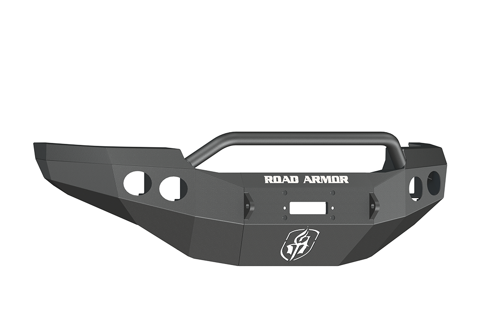 Stealth Front Non-Winch Bumper Pre-Runner Guard | Round Holes - Texture Black 2011-2014 GMC 2500 3500