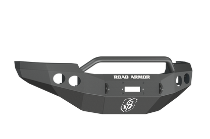 Stealth Front Non-Winch Bumper Pre-Runner Guard | Round Holes - Texture Black 2011-2014 GMC 2500 3500