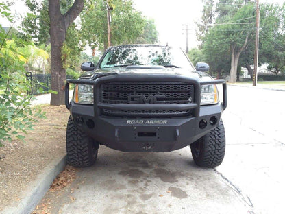 Stealth Front Winch Bumper Lonestar Guard | Round Holes - Texture Black 2011-2014 GMC 2500 3500