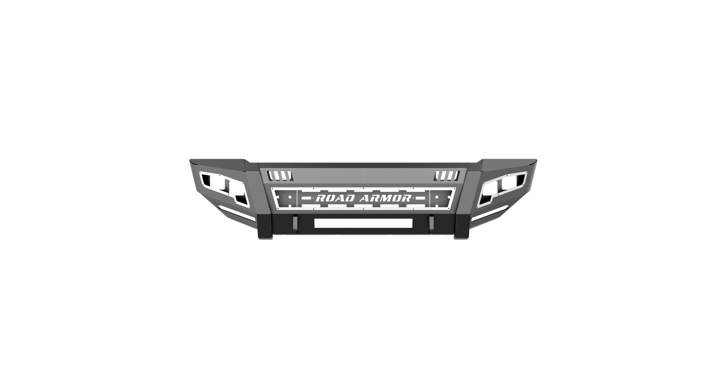 iDentity Front Bumper Full Kit | Shackle Center Section | Standard End Pods | Beauty Ring - Texture Black 2010-2018 RAM 2500 3500