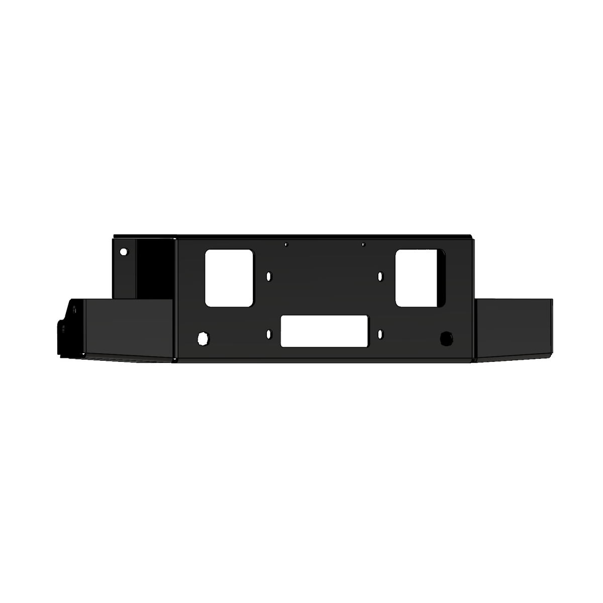 Vaquero Front Bumper Accessory Winch Plate - Gloss Black 2019-2026 RAM 2500 3500