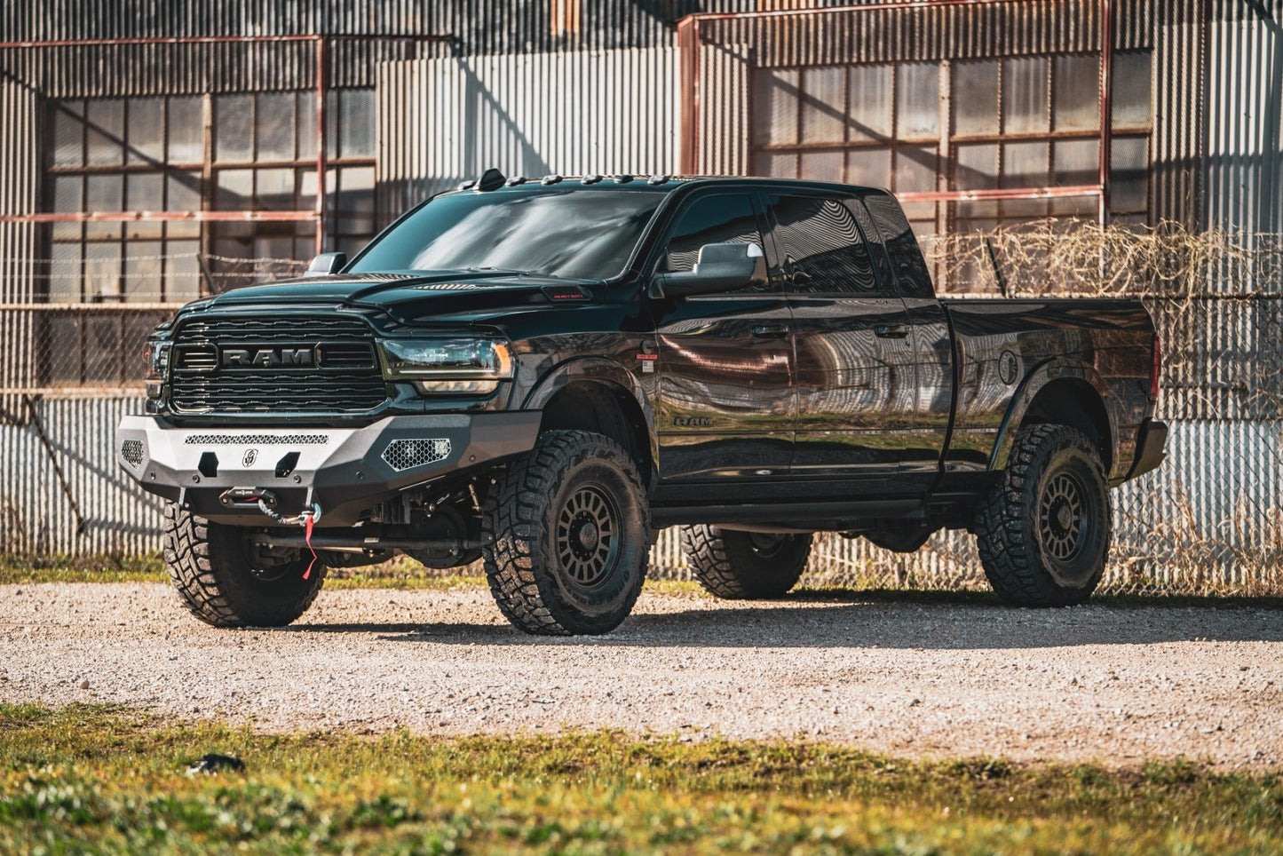 Evolution Front Winch Bumper - Texture Black 2019-2024 RAM 2500 3500