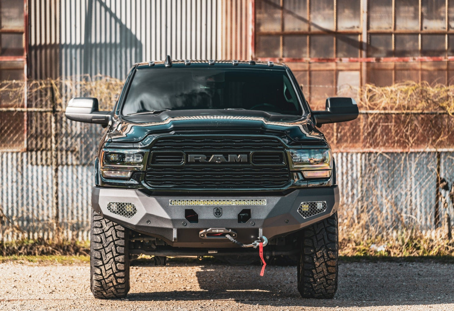 Evolution Front Winch Bumper - Texture Black 2019-2024 RAM 2500 3500