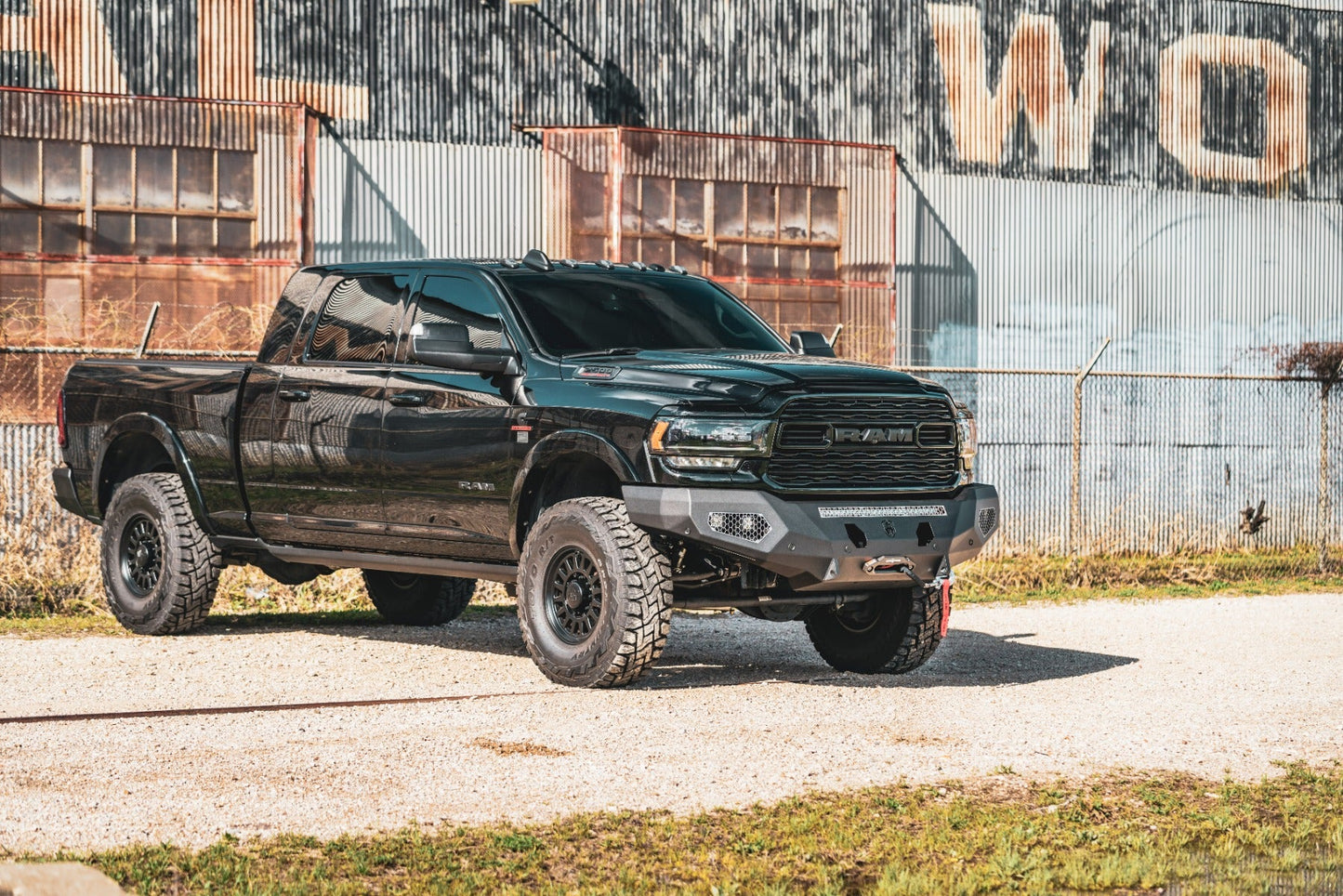Evolution Front Winch Bumper - Texture Black 2019-2024 RAM 2500 3500