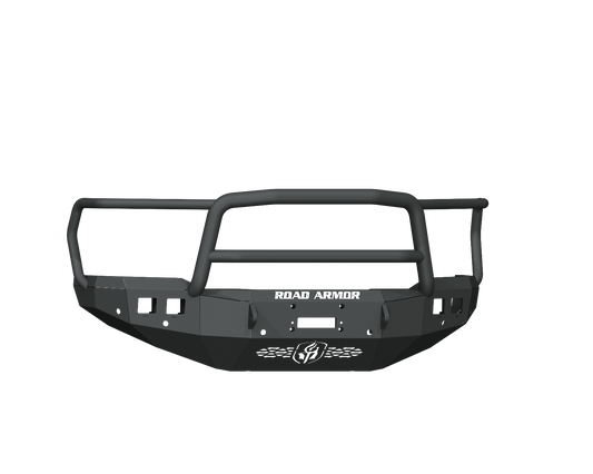Stealth Front Winch Bumper Lonestar Guard - Texture Black 2019-2024 RAM 2500 3500