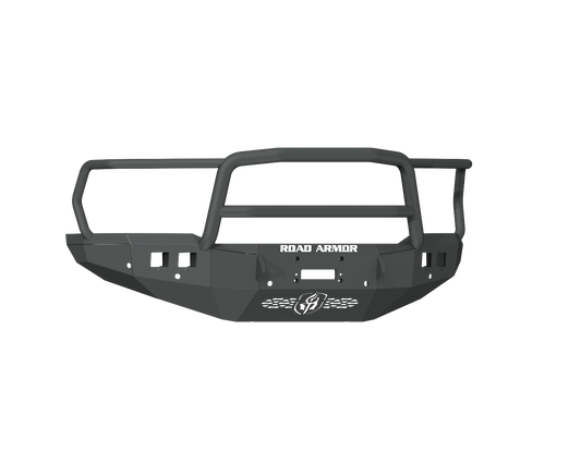 Stealth Front Winch Bumper Lonestar Guard - Texture Black 2019-2024 RAM 4500 5500
