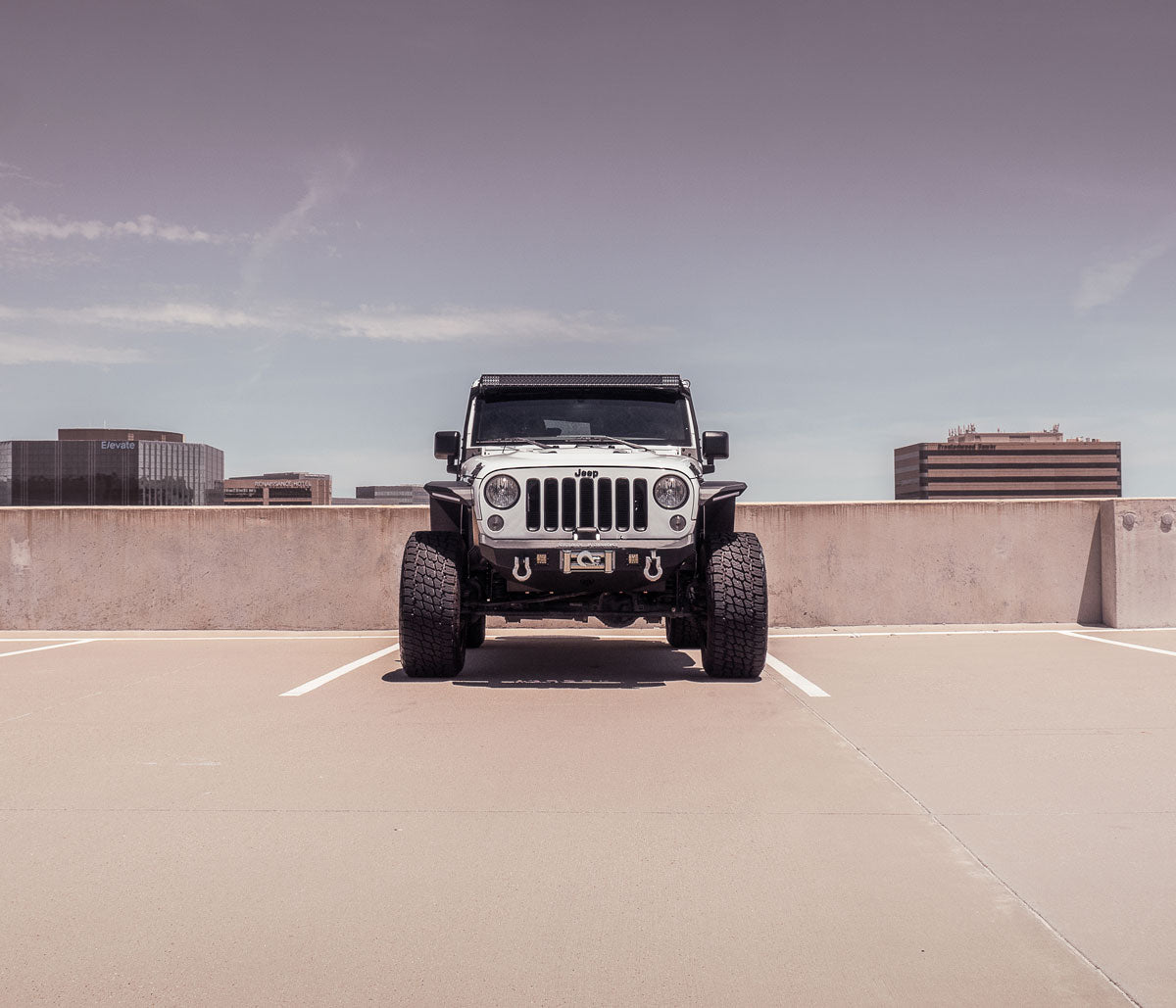 Stealth Front Mid Width Winch Bumper - Texture Black 2007-2018 Jeep JK JKU