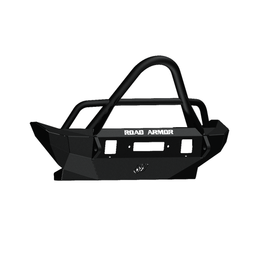 Stealth Front Mid Width Winch Bumper Stinger Guard - Texture Black 2007-2018 Jeep JK JKU