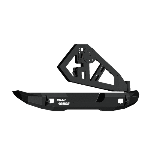 Stealth Rear Mid Width Non-Winch Bumper | Tire Carrier - Texture Black 2007-2018 Jeep JK JKU