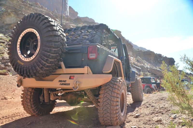Stealth Rear Full Width Non-Winch Bumper | Tire Carrier - Texture Black 2007-2018 Jeep JK JKU