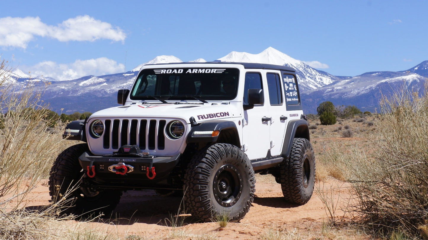 Stealth Front Mid Width Winch Bumper - Texture Black 2018-2025 Jeep JL JLU JT