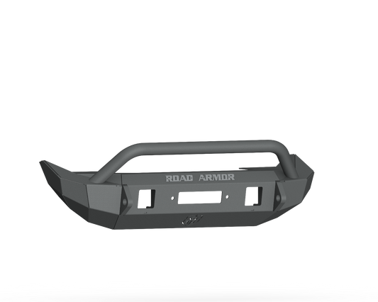 Stealth Front Mid Width Winch Bumper Pre-Runner Guard - Texture Black 2018-2025 Jeep JL JLU JT