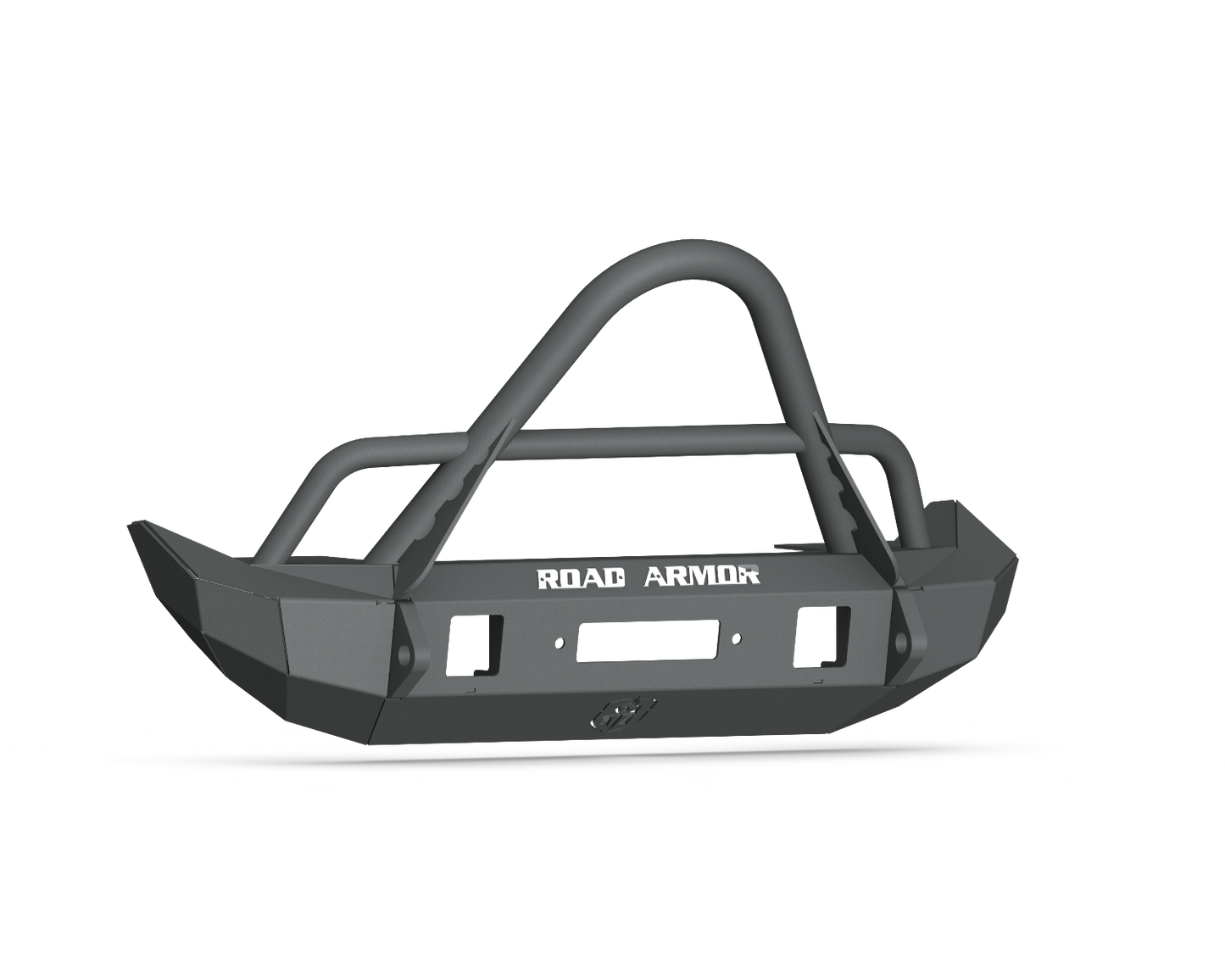 Stealth Front Mid Width Winch Bumper Stinger Guard - Texture Black 2018-2025 Jeep JL JLU JT