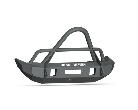 Stealth Front Mid Width Winch Bumper Stinger Guard - Texture Black 2018-2025 Jeep JL JLU JT