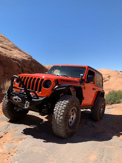 Stealth Front Mid Width Winch Bumper Stinger Guard - Texture Black 2018-2025 Jeep JL JLU JT