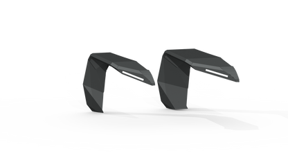 Stealth Front Wide Fender Flares - Texture Black 2018-2025 Jeep JL JLU JT
