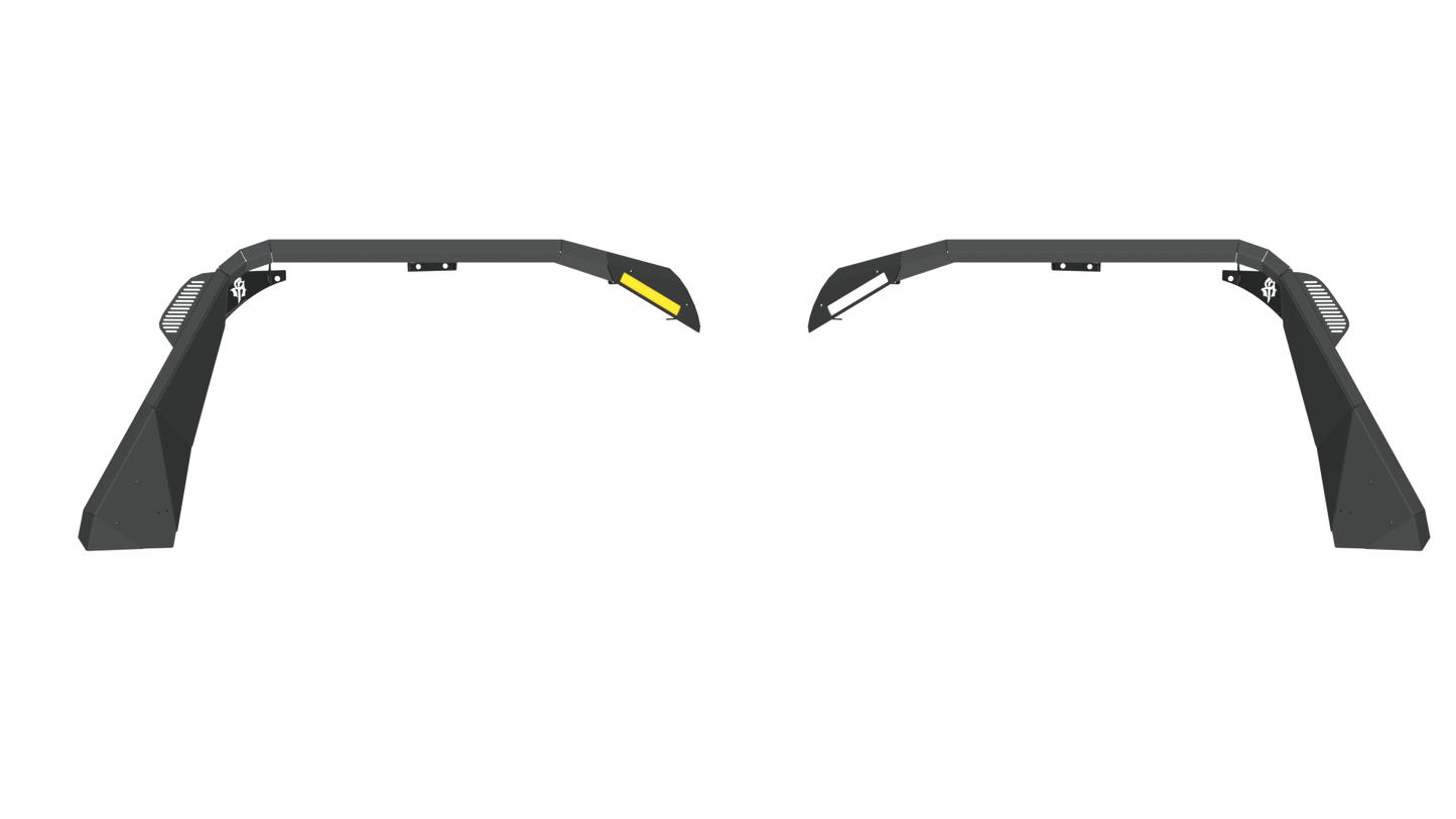 Stealth Front Wide Fender Flares - Texture Black 2018-2025 Jeep JL JLU JT