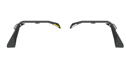 Stealth Front Wide Fender Flares - Texture Black 2018-2025 Jeep JL JLU JT