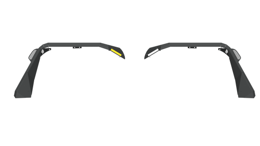 Stealth Front Wide Fender Flares - Texture Black 2018-2025 Jeep JL JLU JT