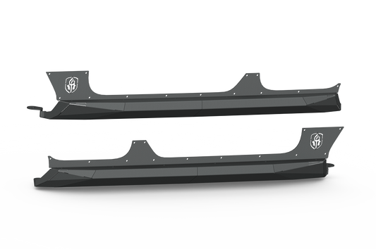 Stealth Rocker Guards | 4 Door- Texture Black 2018-2025 Jeep JLU