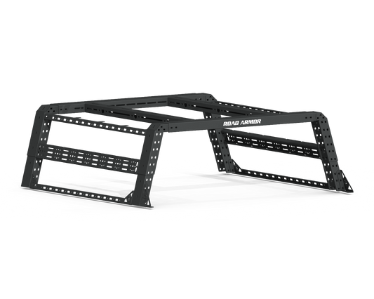 Treck 6.5Ft. Adjustable Bed Rack System | Overland Package | Includes Bracket Kit - Texture Black 2015-2025 Chevrolet 2500 3500