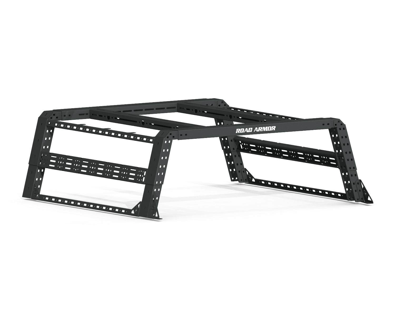 Treck 5.5-6Ft. Adjustable Bed Rack System | Overland Package | No Bracket Kit - Texture Black
