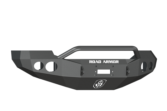 Stealth Front Winch Bumper Pre-Runner Guard | Round Holes - Texture Black 2005-2007 Ford F-250 F-350 Excursion