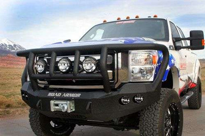 Stealth Front Winch Bumper Titan II Guard | Round Holes - Texture Black 2011-2016 Ford F-250 F-350