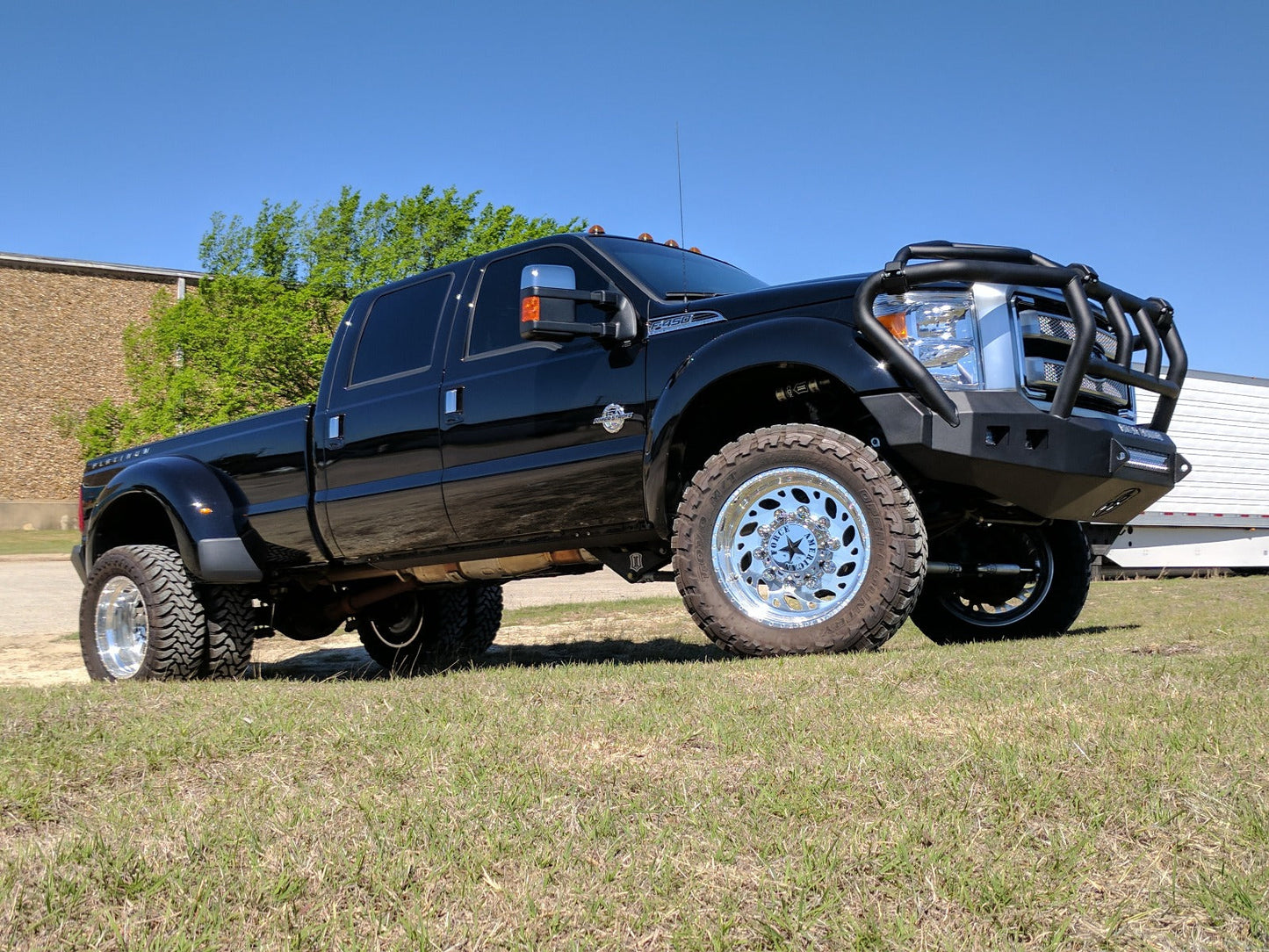 Stealth Front Non-Winch Bumper Titan II Guard | Intimidator - Texture Black 2011-2016 Ford F-450 F-550