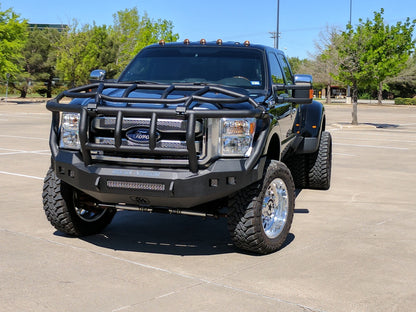 Stealth Front Non-Winch Bumper Titan II Guard | Intimidator - Texture Black 2011-2016 Ford F-450 F-550