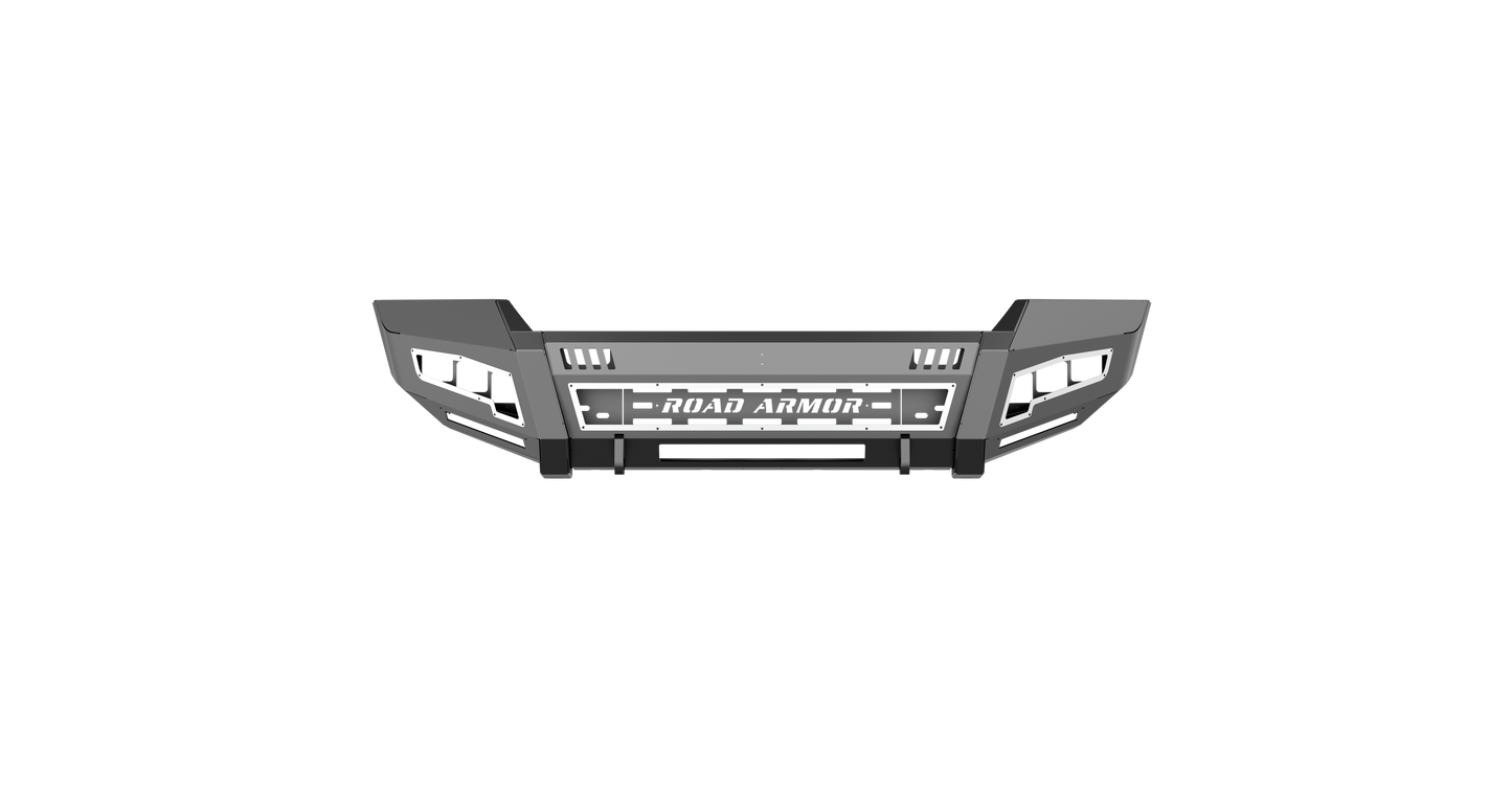 iDentity Front Bumper Full Kit | Shackle Center Section | Wide End Pods | Beauty Ring - Texture Black 2011-2016 Ford F-450 F-550