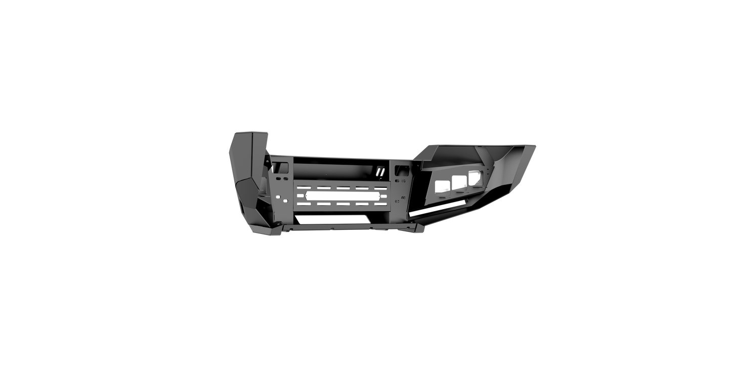 iDentity Front Bumper Full Kit | Shackle Center Section | Wide End Pods | Beauty Ring - Texture Black 2011-2016 Ford F-450 F-550