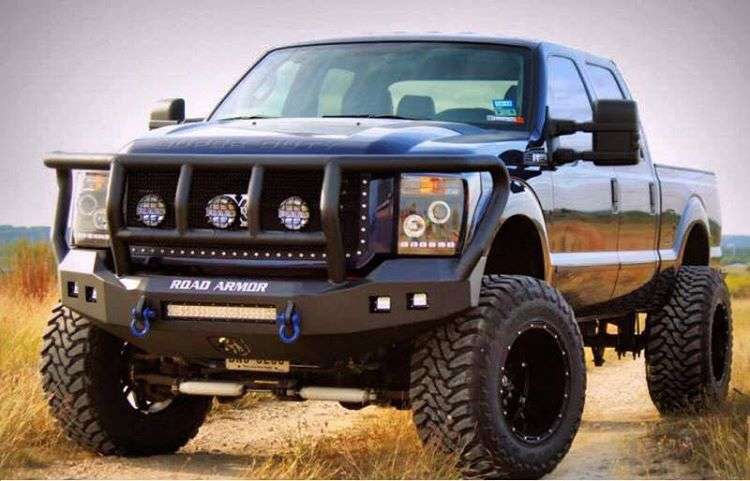 Stealth Front Non-Winch Bumper Titan II Guard - Texture Black 2011-2016 Ford F-250 F-350