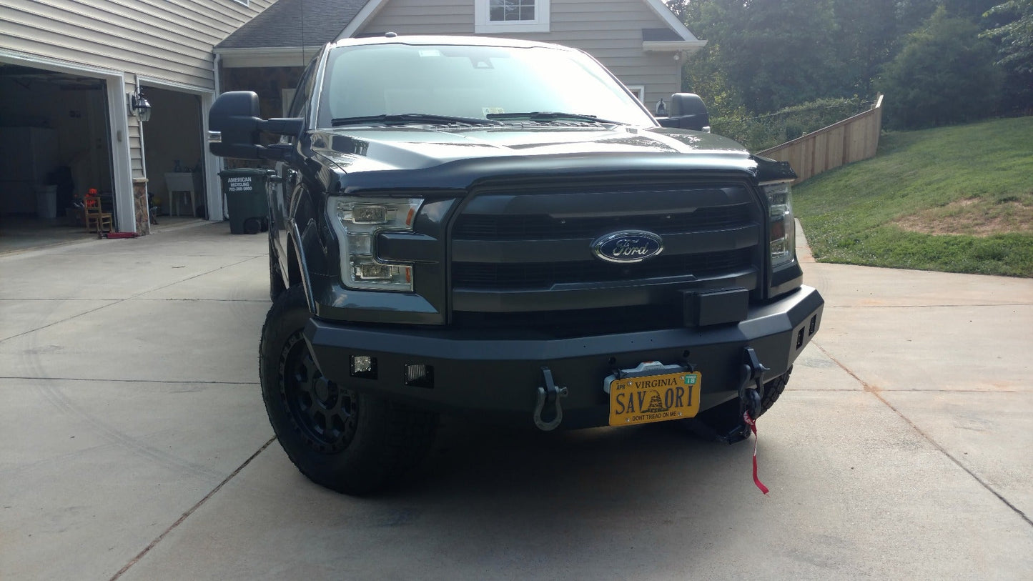 Stealth Front Winch Bumper - Texture Black 2015-2017 Ford F-150