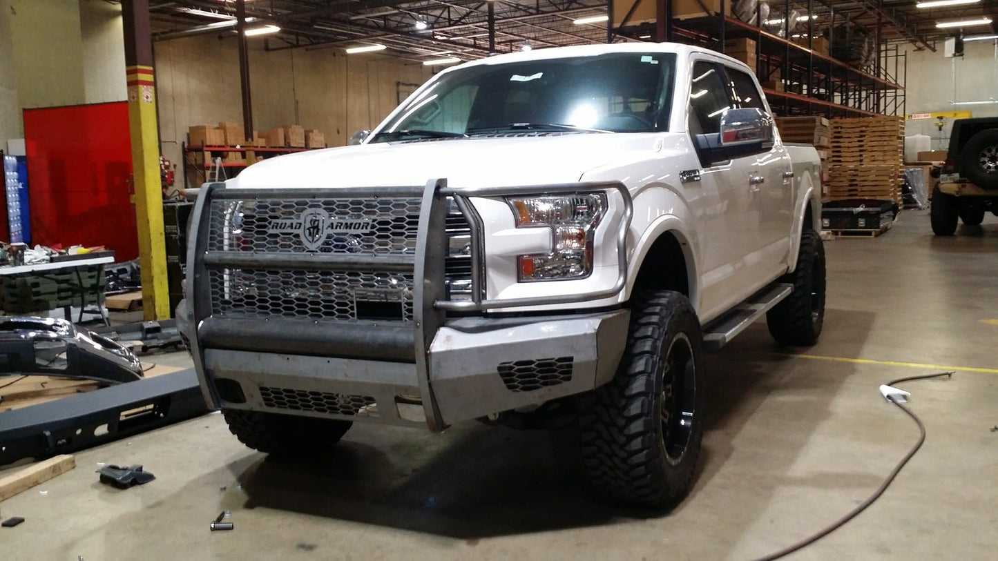 Vaquero Front Non-Winch Bumper Full Guard - Texture Black 2015-2017 Ford F-150