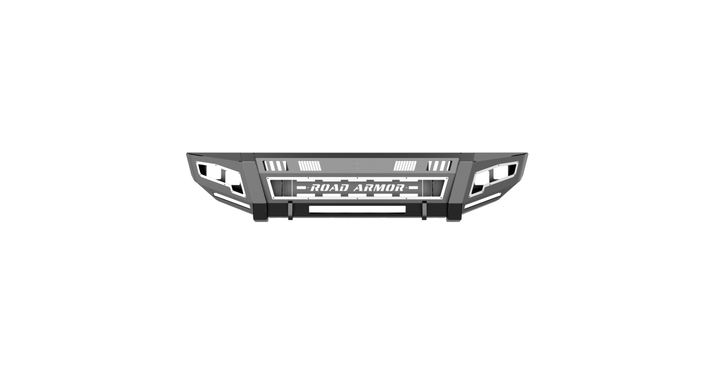 iDentity Front Bumper Full Kit | Shackle Center Section | Standard End Pods | Beauty Ring - Texture Black 2017-2022 Ford F-250 F-350