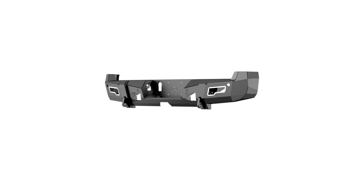 iDentity Rear Bumper Full Kit | Center Section | Shackle End Pods | Beauty Ring - Texture Black 2017-2022 Ford F-250 F-350 F-450