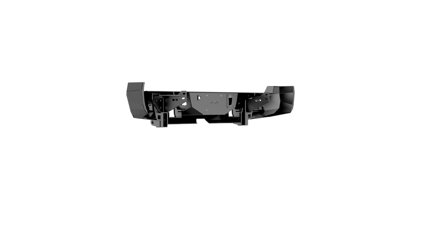 iDentity Rear Bumper Full Kit | Center Section | Shackle End Pods | Beauty Ring - Texture Black 2017-2022 Ford F-250 F-350 F-450