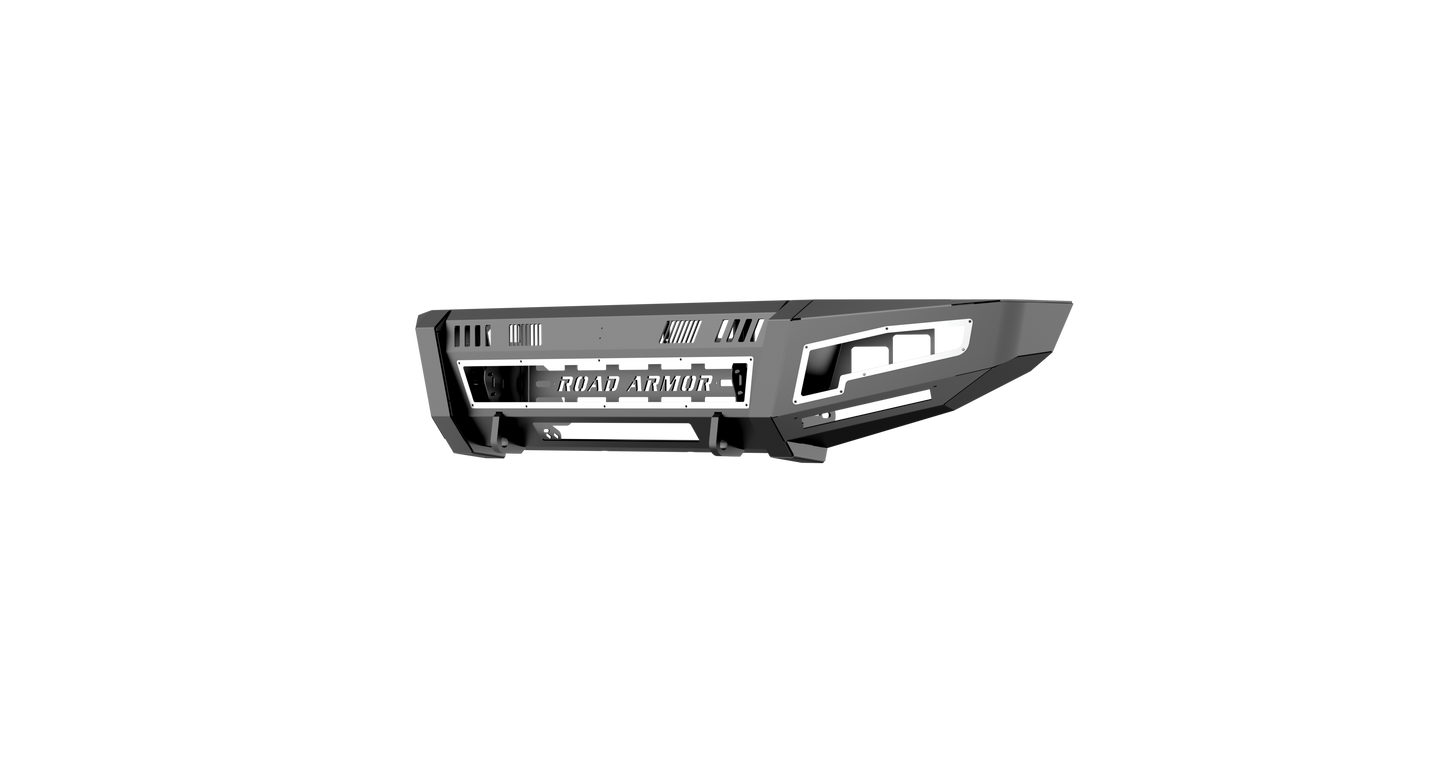 iDentity Front Bumper Full Kit | Shackle Center Section | Wide End Pods | Beauty Ring - Texture Black 2017-2022 Ford F-450 F-550