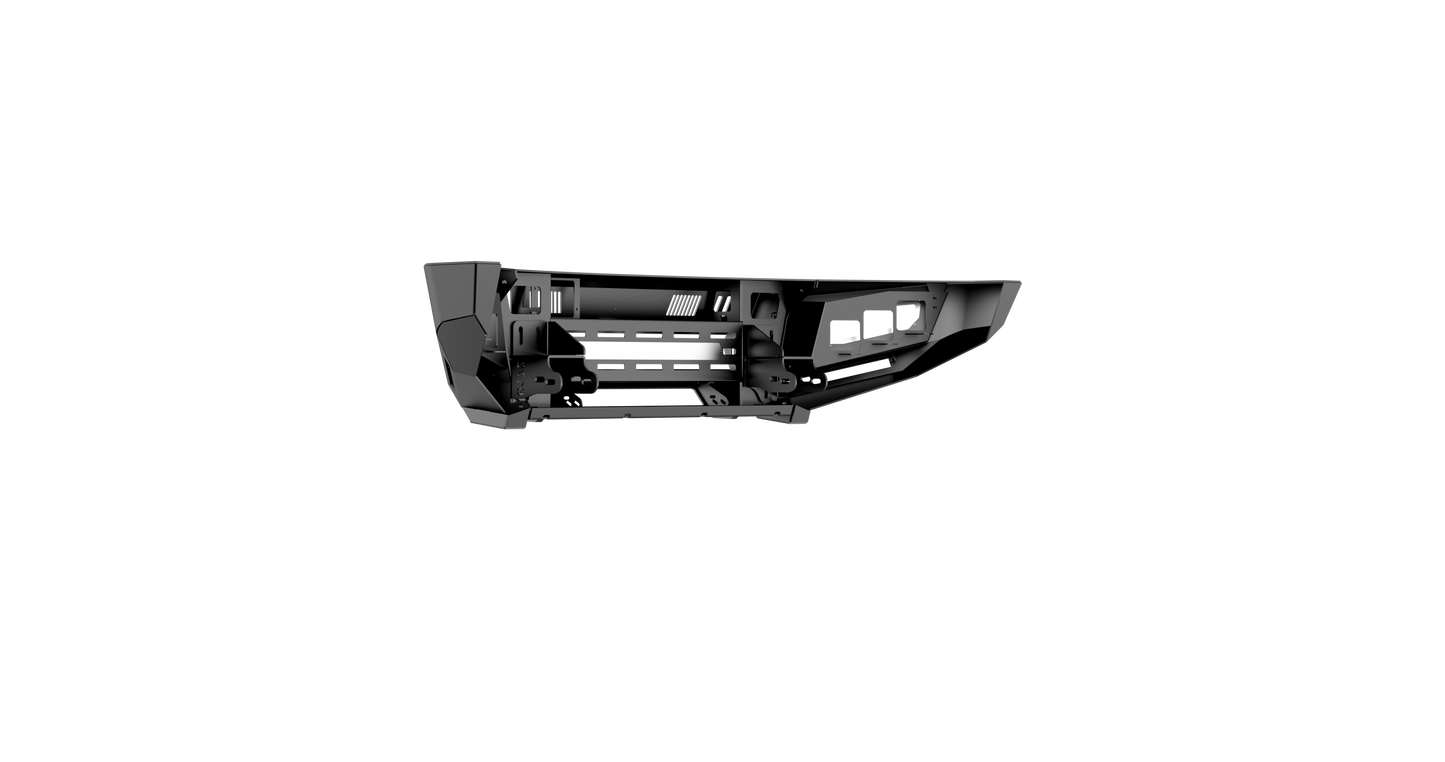 iDentity Front Bumper Full Kit | Shackle Center Section | Wide End Pods | Beauty Ring - Texture Black 2017-2022 Ford F-450 F-550