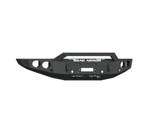 Stealth Front Winch Bumper Sheet Metal Pre-Runner Guard | Round Holes - Texture Black 2019-2023 Ford Ranger
