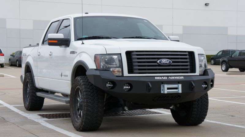 Stealth Front Winch Bumper | Round Holes - Texture Black 2009-2014 Ford F-150