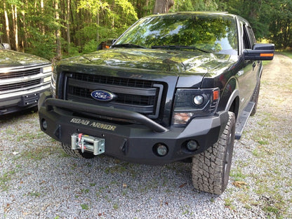 Stealth Front Winch Bumper Pre-Runner Guard | Round Holes - Texture Black 2009-2014 Ford F-150