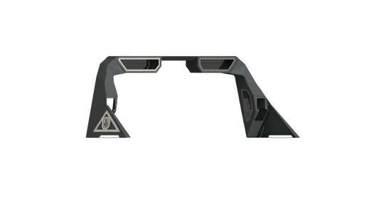 iDentity Headache Rack Full Kit | Dual 10" Center Light Pod | Beauty Ring - Raw Steel 2015-2019 Chevrolet/GMC 2500 3500