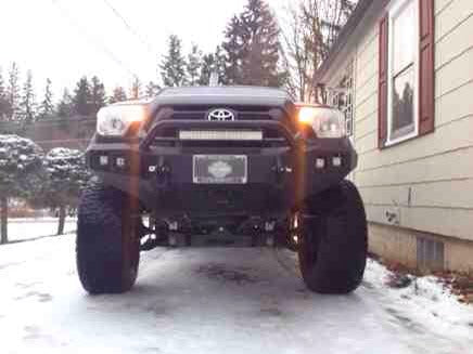 Stealth Front Winch Bumper Pre-Runner Guard - Texture Black 2012-2015 Toyota Tacoma