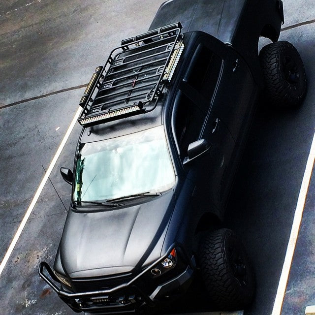 Stealth Front Winch Bumper Lonestar Guard | Round Holes - Texture Black 2007-2013 Toyota Tundra