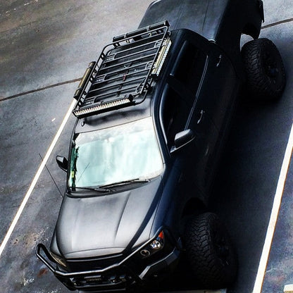 Stealth Front Winch Bumper Lonestar Guard | Round Holes - Texture Black 2007-2013 Toyota Tundra