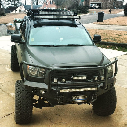 Stealth Front Winch Bumper Lonestar Guard | Round Holes - Texture Black 2007-2013 Toyota Tundra