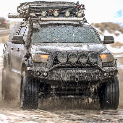 Stealth Front Winch Bumper Pre-Runner Guard | Round Holes - Texture Black 2007-2013 Toyota Tundra